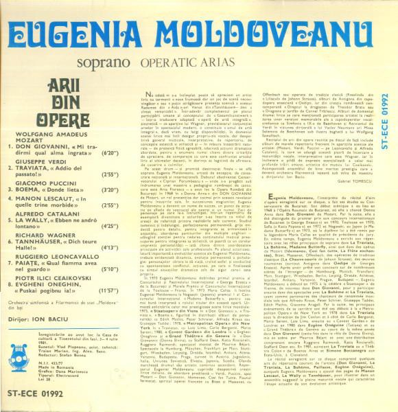 Eugenia Moldoveanu - Arii Din Opere, (Disc Vinil) [2]