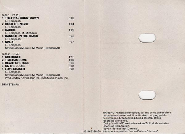 Europe - The Final Countdown , (Casetă Audio) [2]