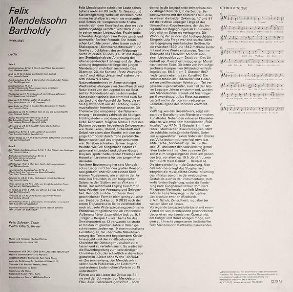 Felix Mendelssohn-Bartholdy - Lieder [2]