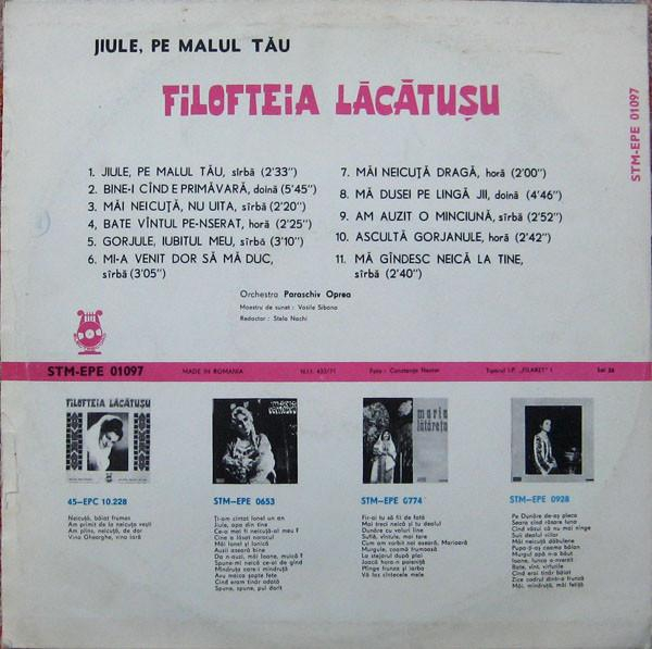 Filofteia Lăcătușu - Jiule, Pe Malul Tău, (Disc Vinil) [2]