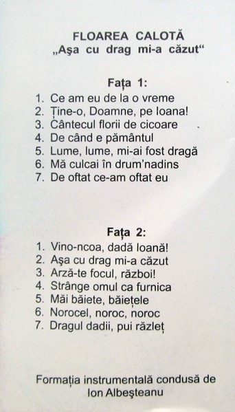 Floarea Calotă - Așa Cu Drag Mi-a Căzut [2]