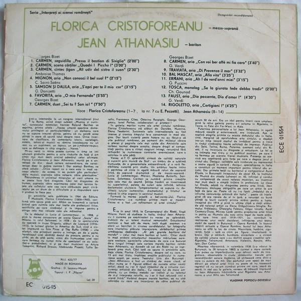 Florica Cristoforeanu - Interpreți Ai Scenei Lirice Românești, (Disc Vinil) [2]