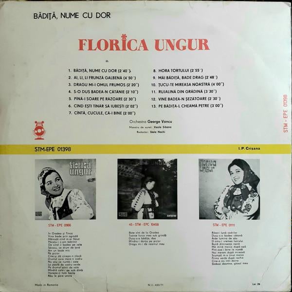 Florica Ungur - Bădiță, Nume Cu Dor [2]