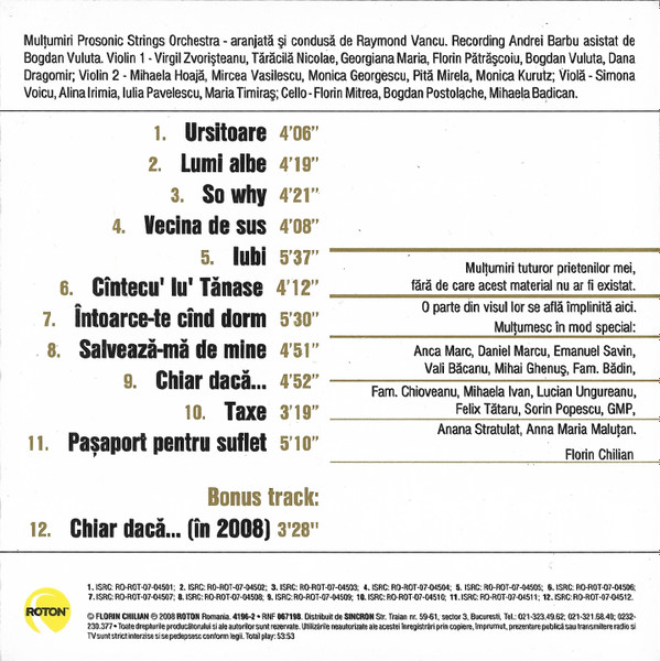 Florin Chilian - Iubi (Interfață La Realitate) , (CD) [2]