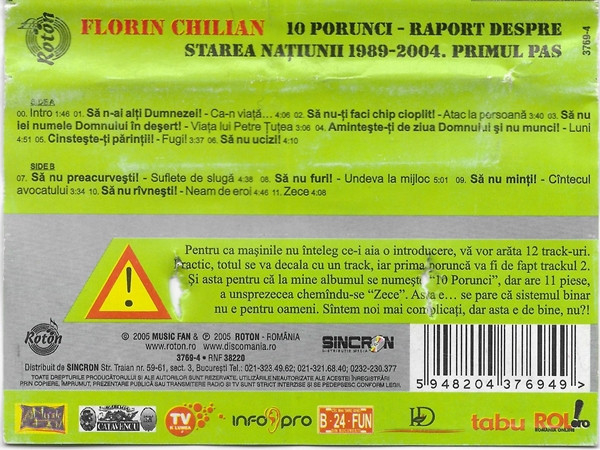 Florin Chilian - Zece Porunci – Raport Despre Starea Națiunii 1989-2004. Primul Pas (Caseta Audio) [2]