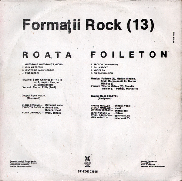 Foileton - Formații Rock, (Disc Vinil) [2]