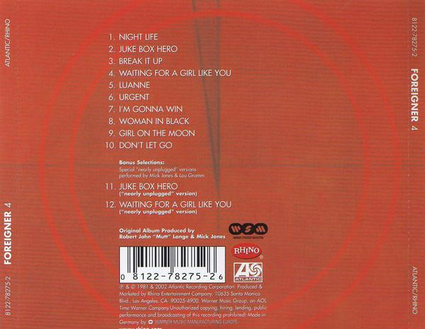 Foreigner - 4 (CD) [2]