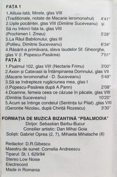Formația de muzică bizantină „Psalmodia” - Cântări Calofonice Din Postul Mare (Caseta Audio) [2]