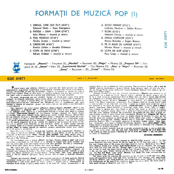 Formații De Muzică Pop, (Disc Vinil) [2]