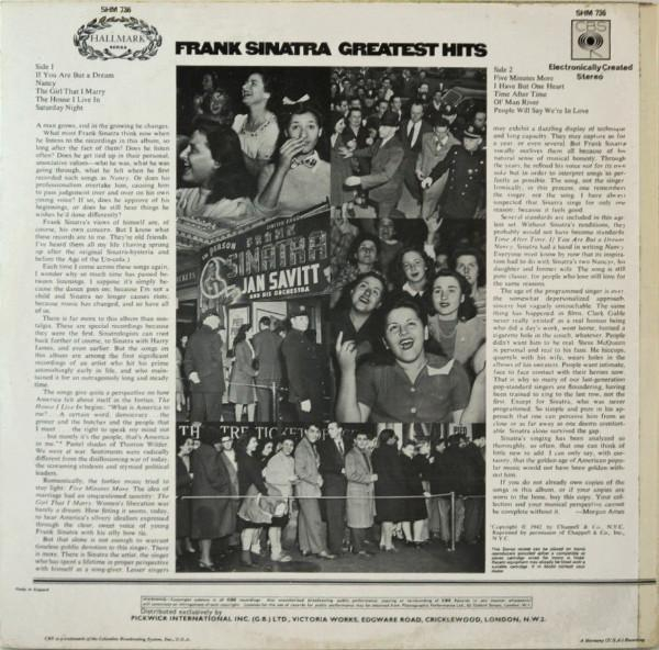 Frank Sinatra - Greatest Hits (The Early Years), (Disc Vinil) [2]