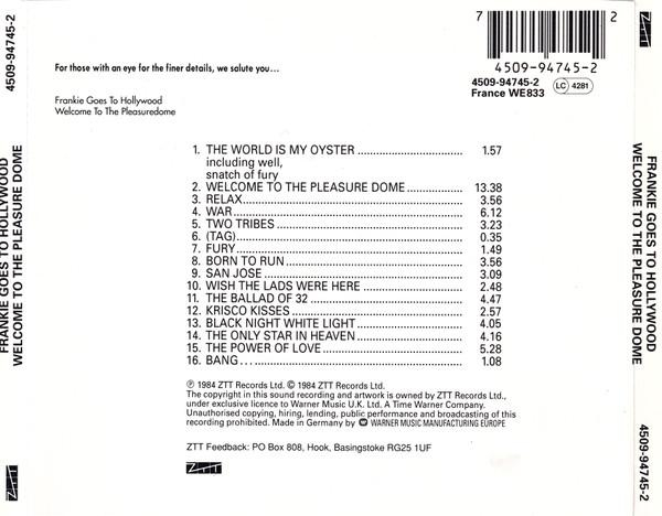 Frankie Goes To Hollywood - Welcome To The Pleasuredome (CD) [2]