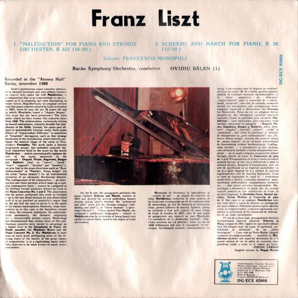 Franz Liszt - «Malediction» For Piano And Strings Orchestra R 452 / Scherzo And March For Piano R 20 [2]