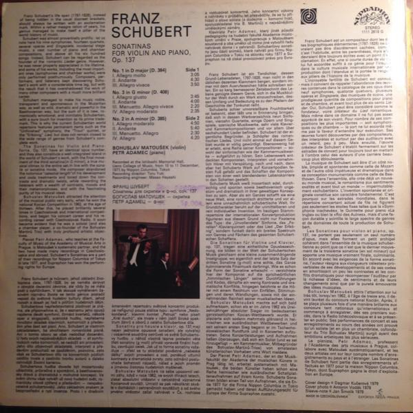 Franz Schubert - Sonatinas For Violin and Piano, Op. 137 [2]