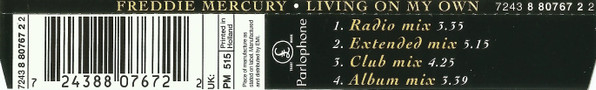 Freddie Mercury - Living On My Own (CD) [2]