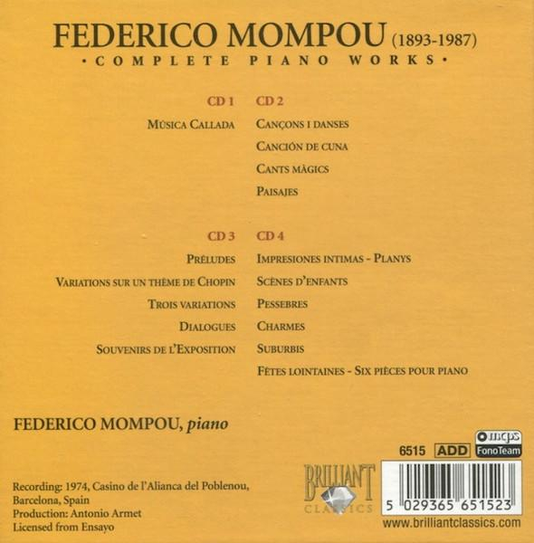 Frederic Mompou - Complete Piano Works (CD) [2]