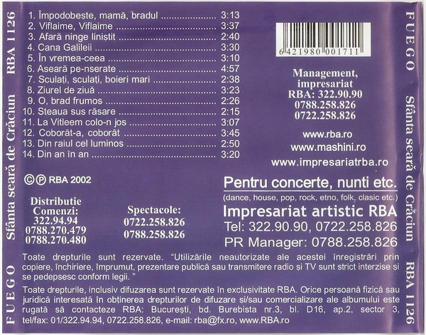 Fuego (7) – Sfântă Seară De Crăciun (CD) [2]