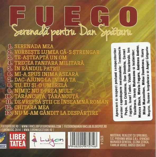 FUEGO  - Serenadă Pentru Dan Spătaru (CD) [2]