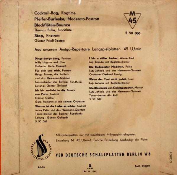 Günter Friess Sextett - Cocktail-Rag (Disc Vinil) [2]