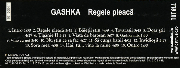 Gashka - Regele Pleacă (Caseta Audio) [2]