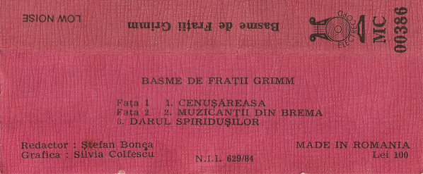 Gebrüder Grimm - Basme De Frații Grimm , (Casetă Audio) [2]