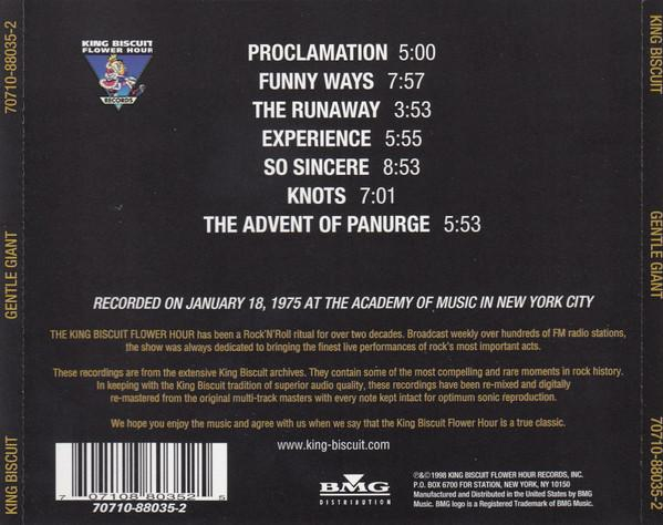 Gentle Giant - King Biscuit Flower Hour Presents Gentle Giant (CD) [2]