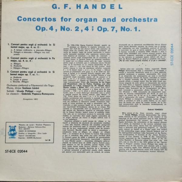 Georg Friedrich Händel - Concertos For Organ And Orchestra Op. 4, No. 2, 4; Op. 7, No. 1. [2]