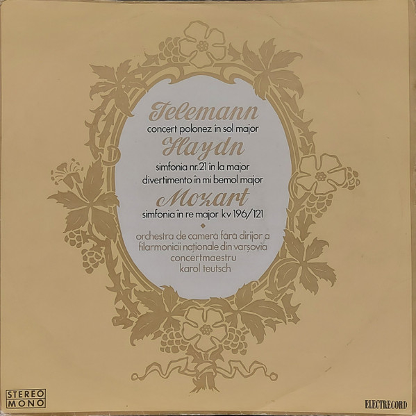 Georg Philipp Telemann - Concert Polonez In Sol Major, Simfonia Nr. 21 In La Major, Divertimento în Mi Bemol Major, Simfonia In Re Major Kv 196/121 [1]