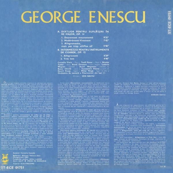 George Enescu - Dixtuor Pentru Suflători În Re Major, Op. 14 / Intermezzo Pentru Instrumente De Coarde, Op. 12 [2]