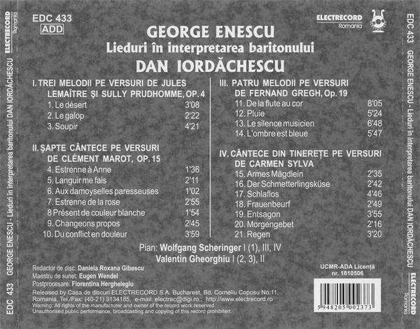 George Enescu - Lieduri În Interpretarea Baritonului Dan Iordăchescu [2]