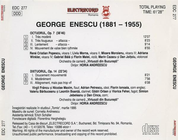 George Enescu - Octet Pentru Patru Viori, Două Viole Și Două Violoncele În Do Major Op. 7 / Dixtuor Pentru Suflători În Re Major Op.14 [2]
