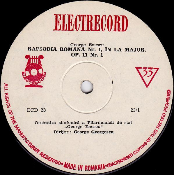 George Enescu - Rapsodiile Române(Disc Vinil) [2]