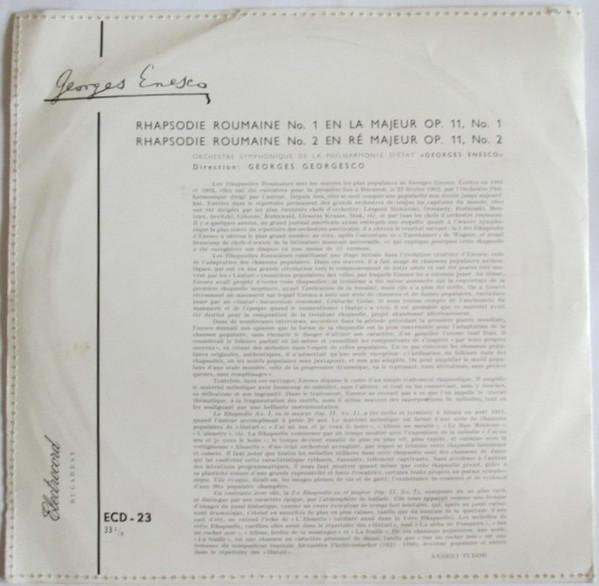 George Enescu - Rhapsodie Roumaine No. 1 En La Majeur Op. 11, No. 1 / Rhapsodie Roumaine No. 2 En Ré Majeur Op. 11, No. 2 [2]