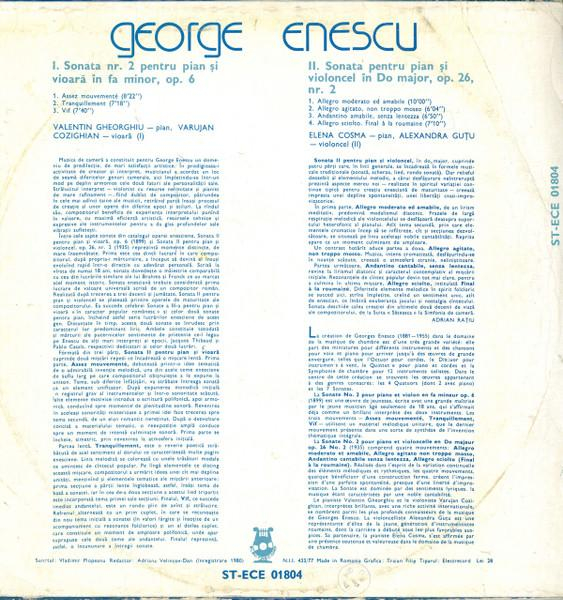 George Enescu - Sonata Nr. 2 Pentru Pian Şi Vioară - Sonata Nr. 2 Pentru Pian Şi Violoncel [2]