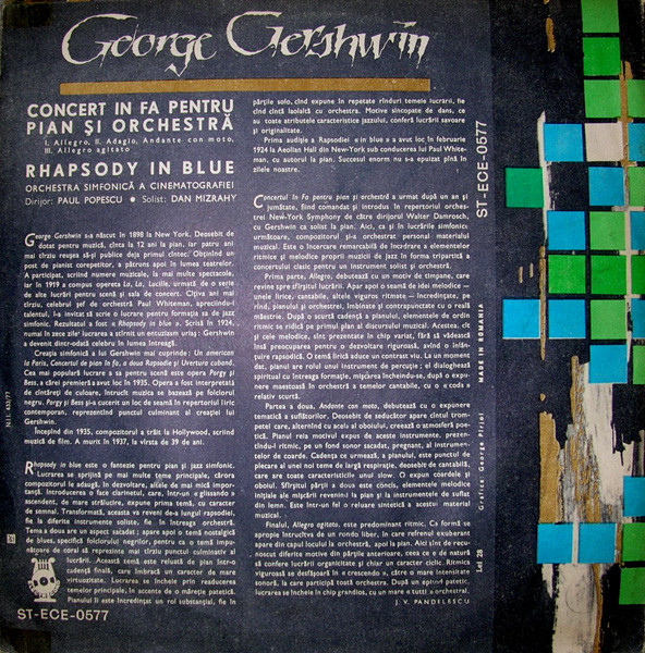 George Gershwin - Concert În Fa Pentru Pian Și Orchestră / Rhapsody In Blue [2]