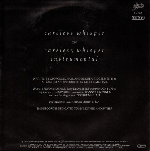 George Michael - Careless Whisper, (Disc Vinil) [2]