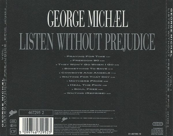George Michael - Listen Without Prejudice Vol 1 (CD) [2]