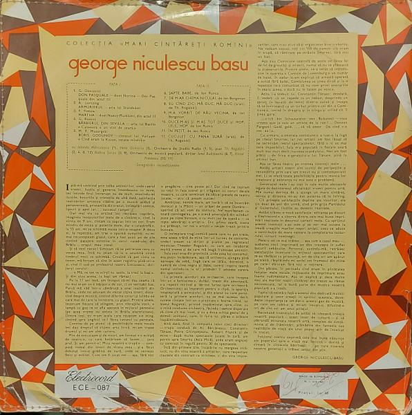 George Niculescu-Basu - Colecția «Mari Cîntăreți Romîni» [2]