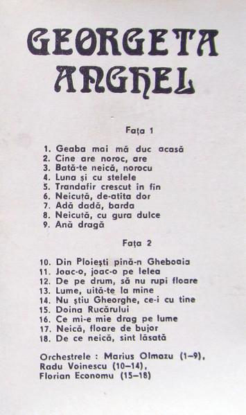 Georgeta Anghel - Geaba Mai Mă Duc Acasă, (Casetă Audio) [2]