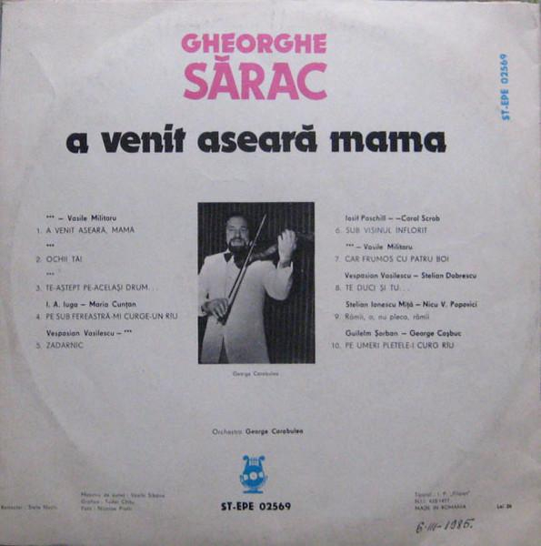 Gheorghe Sărac - A Venit Aseară Mama (Romanțe) [2]