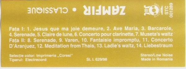Gheorghe Zamfir - Clasique - Serenade D'Amour (Caseta Audio) [2]
