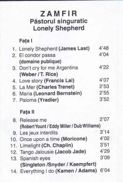 Gheorghe Zamfir - Lonely Shepherd (Caseta Audio) [2]