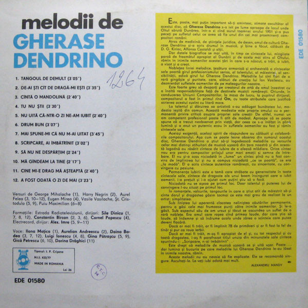 Gherase Dendrino - Melodii De Gherase Dendrino [2]