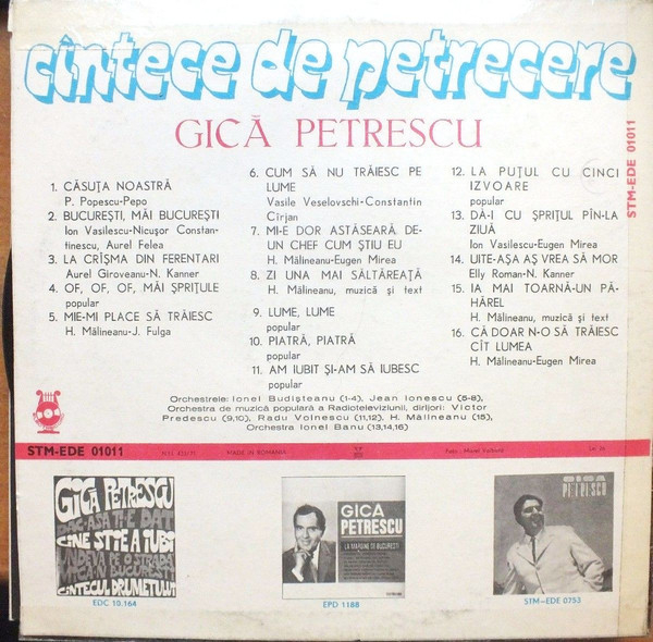 Gică Petrescu - Cîntece De Petrecere, (Disc Vinil) [2]