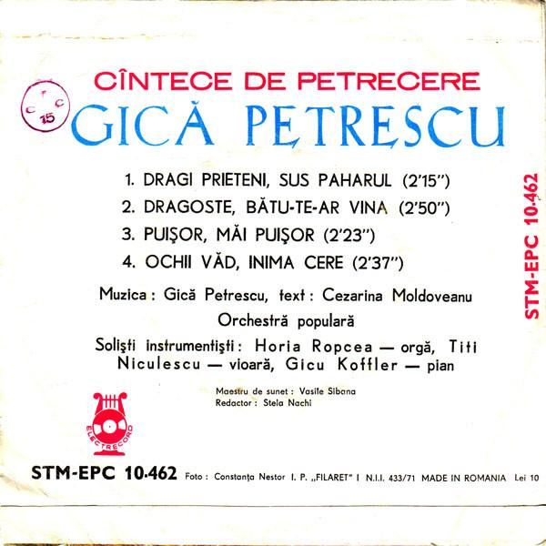 Gică Petrescu - Cîntece De Petrecere, (Disc Vinil) [2]