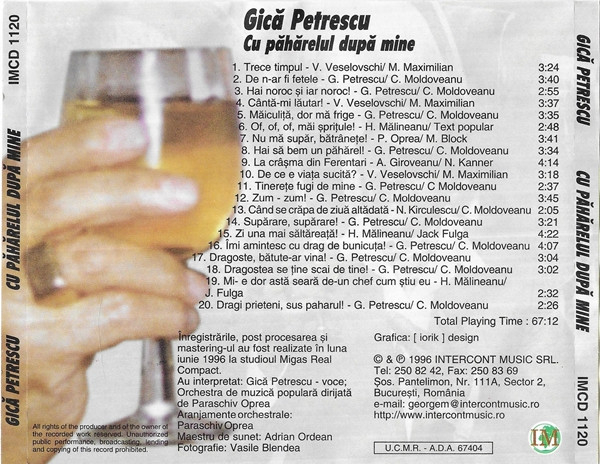Gică Petrescu – Cu Păhărelul După Mine (CD) [2]
