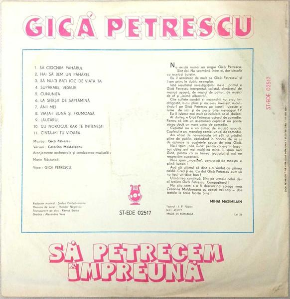 Gică Petrescu - Să Petrecem Împreună, (Disc Vinil) [2]