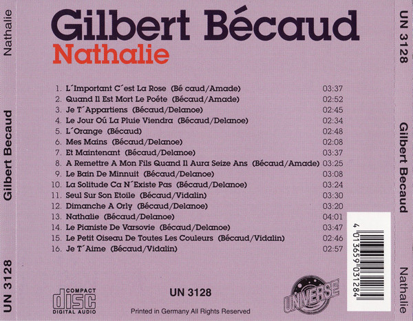 Gilbert Bécaud - Nathalie (CD) [2]