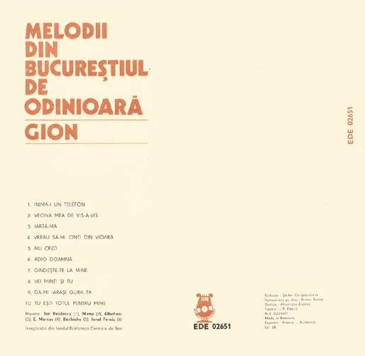 Gion - Melodii Din Bucureștiul De Odinioară [2]