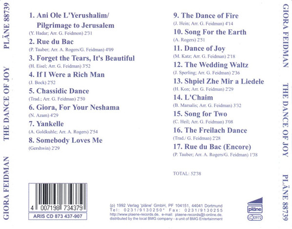 Giora Feidman - The Dance Of Joy (CD) [2]