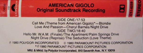 Giorgio Moroder - American Gigolo (Original Soundtrack Recording) , (Casetă Audio) [2]